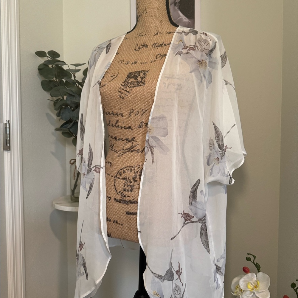 Floral Sheer Kimono Cardigan